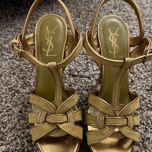 Golden YSL heels
